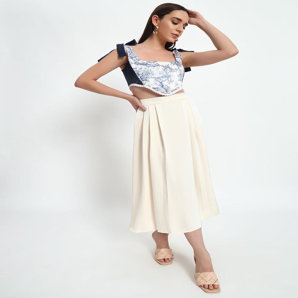 Aesthetic Blue Corset - Length: Waist Length