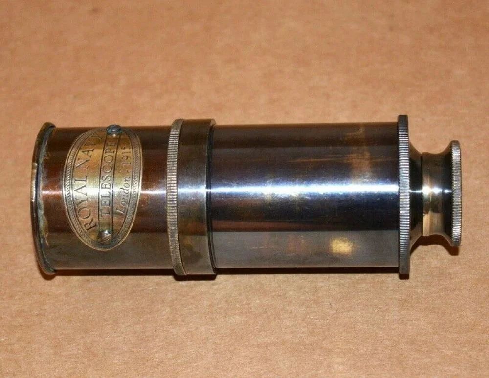 6.5 Inch Brass Antique Vintage Telescope