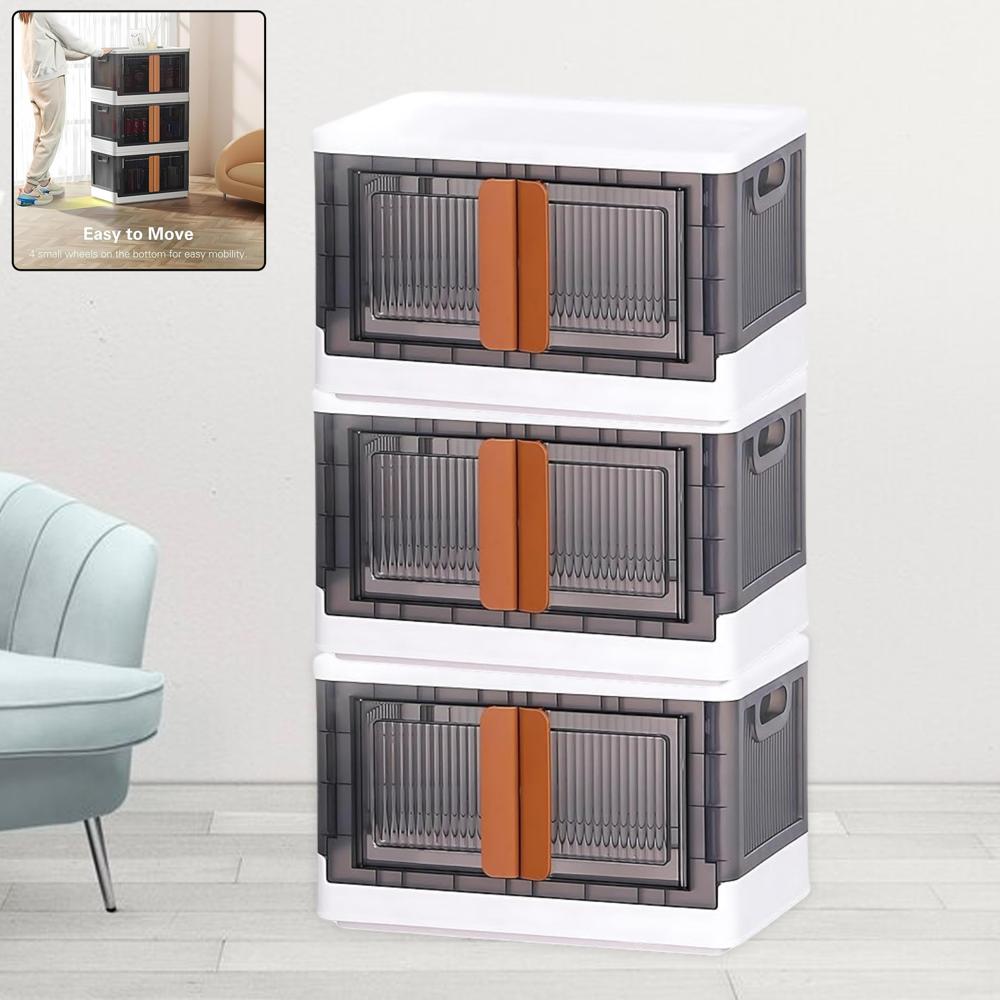 Plastic Folding Wardrobe Storage Organizer (3 Layer / 1 Pc) - Product Type: Container