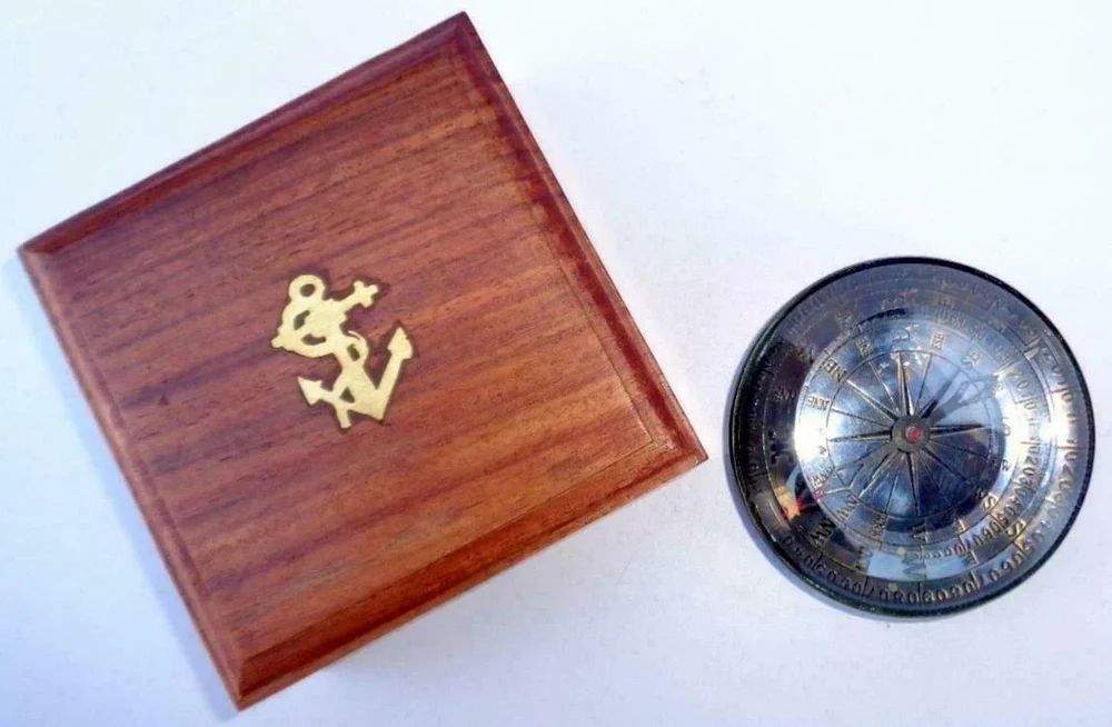 3 Inch Brass Antique Vintage Maritime Nautical Compass