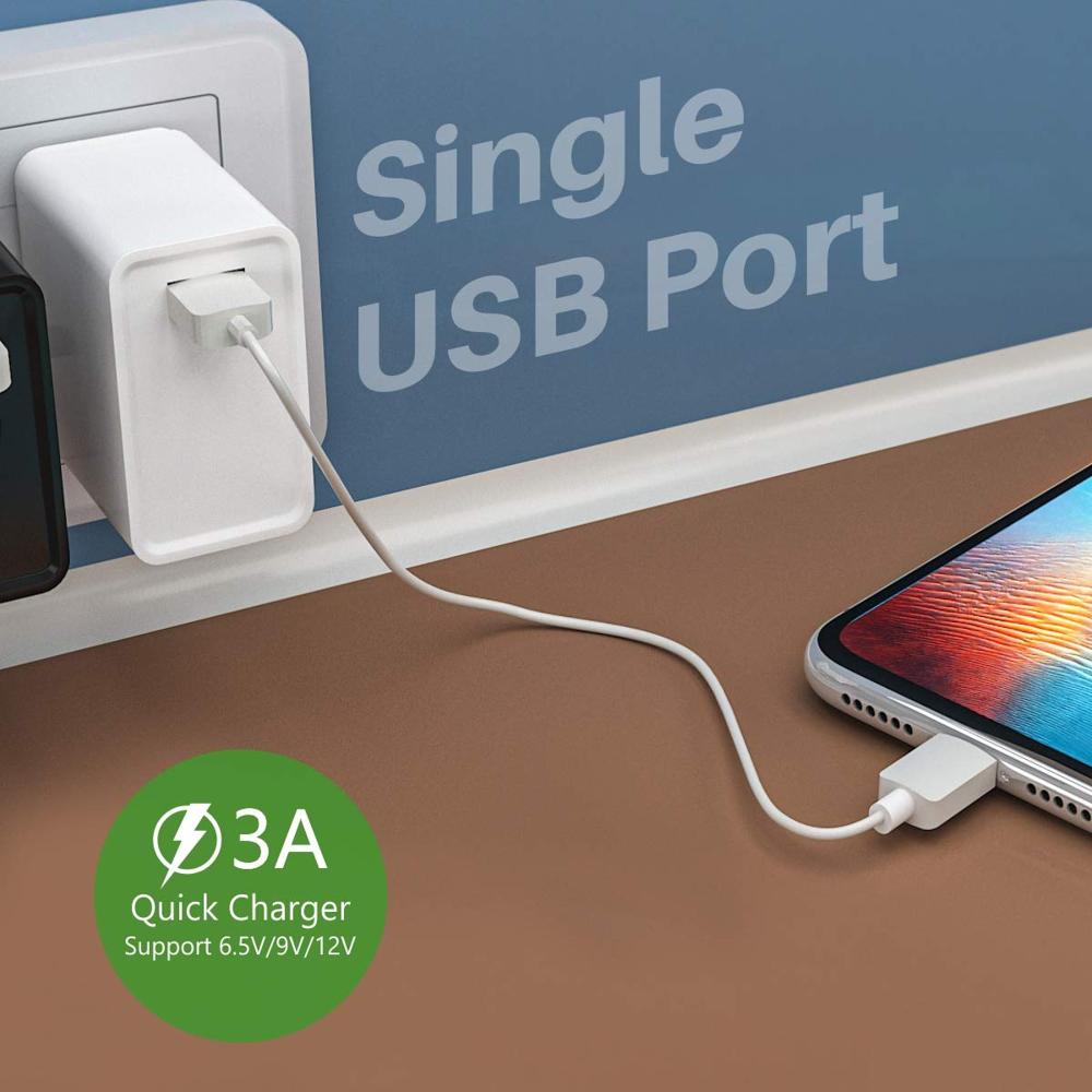 Portronics Adapto One M,18W 3A Fast Charging Adaptor,Comes with 1M Micro USB Cable Single Port