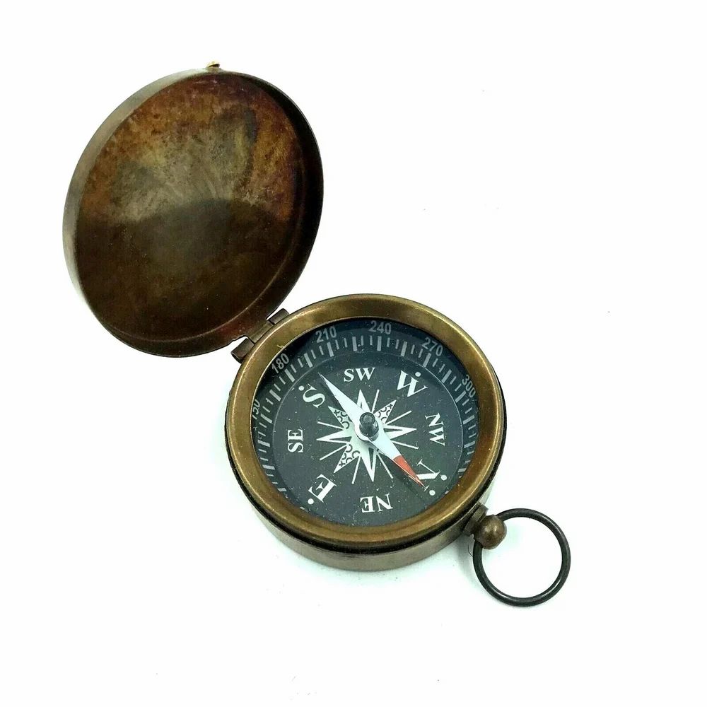 4 Inch Brass Antique Vintage Retro Nautical Compass