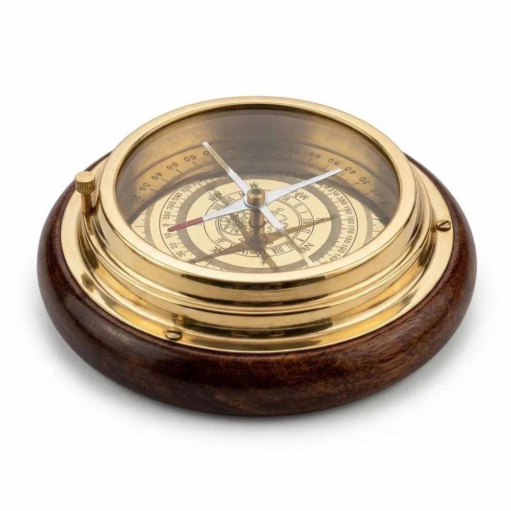 6 Inch Brass Directional Desktop Nautical Compass