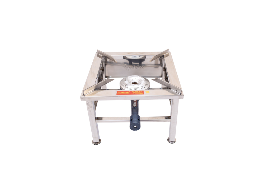 12x12x7 Square Lite Single Burner Steel Bhatthi