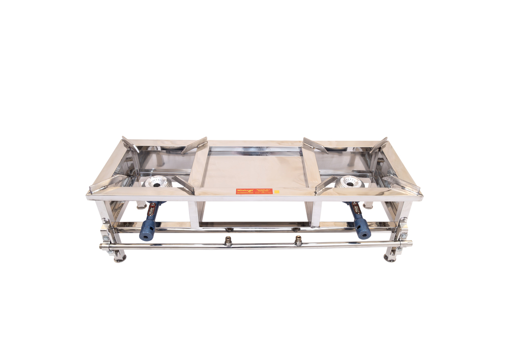 15x45x10 Square Heavy Double Burner Steel Bhatthi