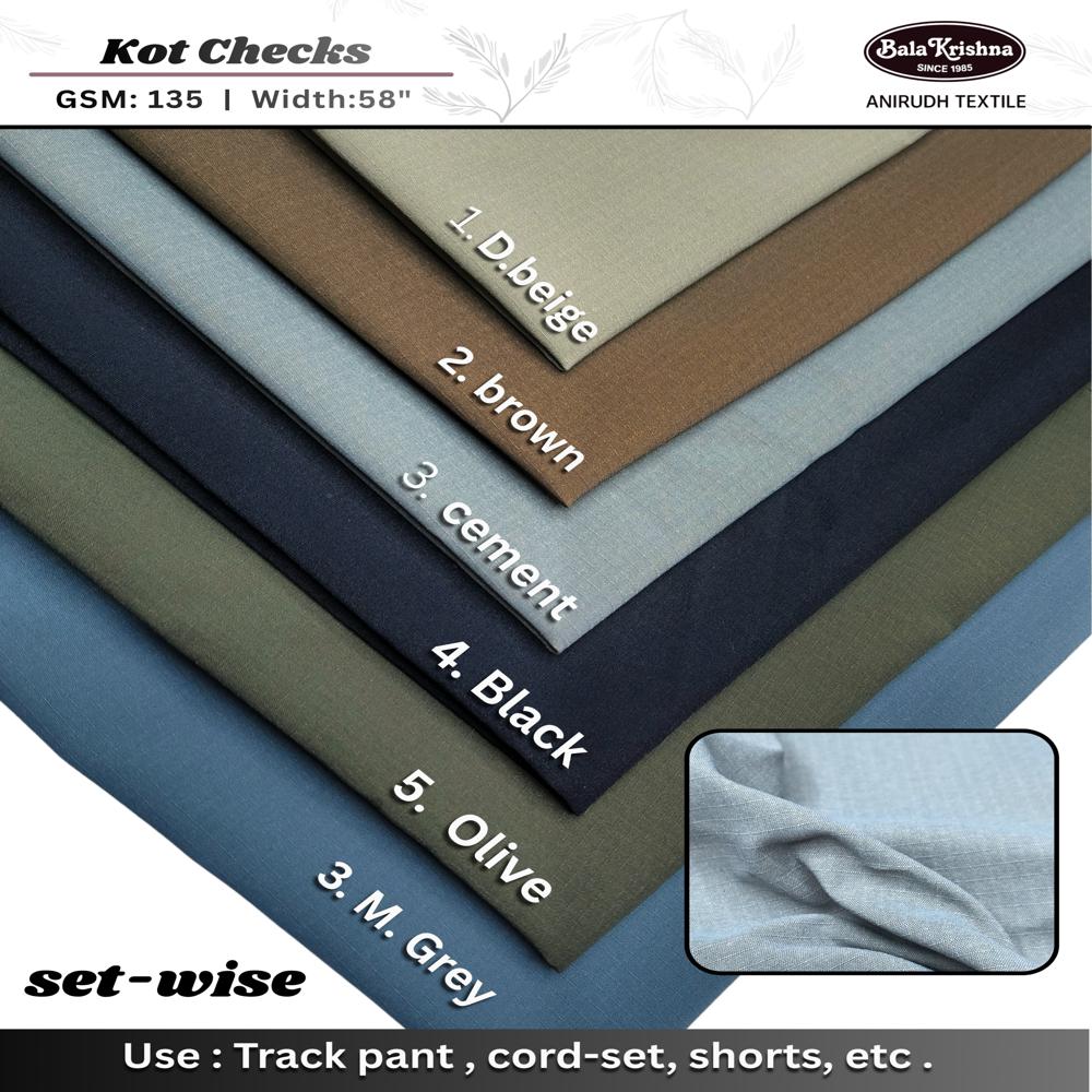 Kot checks polyester lycra