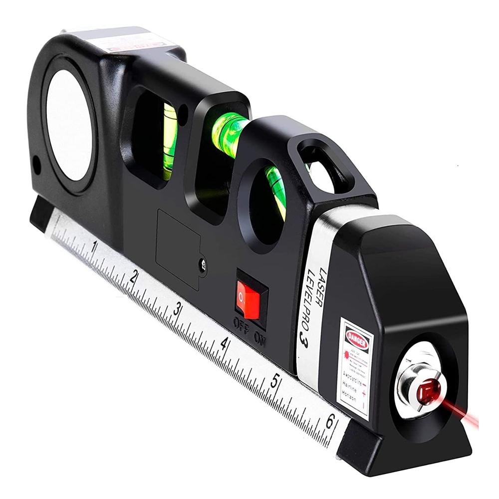 True Sense Level Laser Horizon Vertical Measure Tape Aligner Bubbles Ruler Multifunction Tool, LL-07
