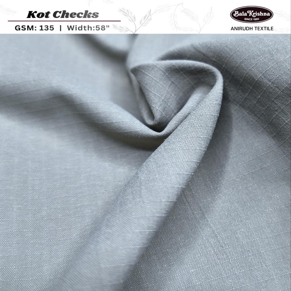 Kot Checks Polyester Lycra - Application: Garments