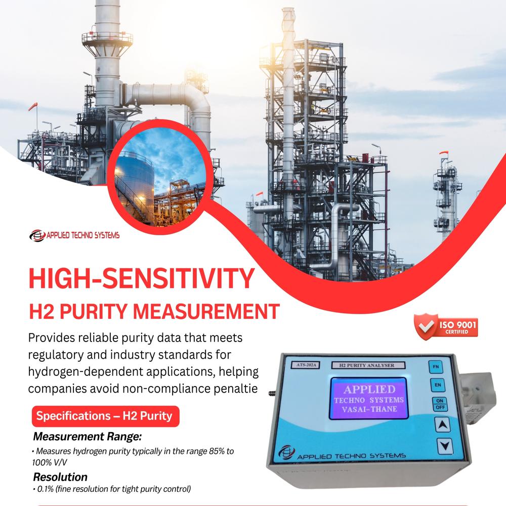 Hydrogen Purity Analyzer - Accuracy: +/-2  %