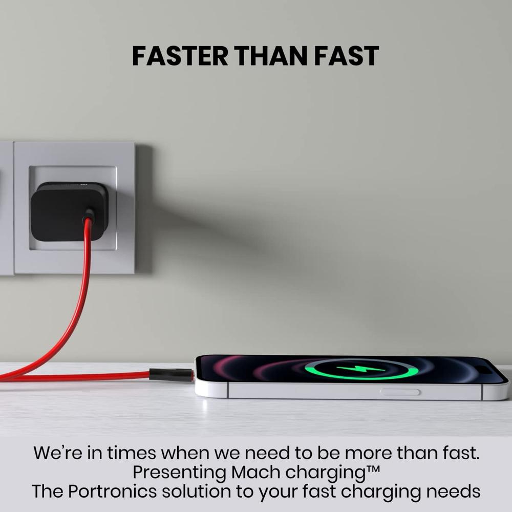 Portronics Adapto 20C Type C 20w Adapter for iPhone 14/14