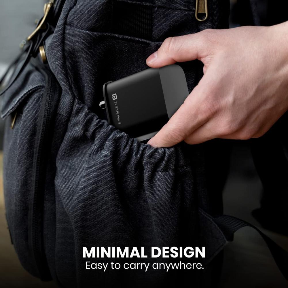 Portronics Adapto 20C Type C 20w Adapter for iPhone 14/14