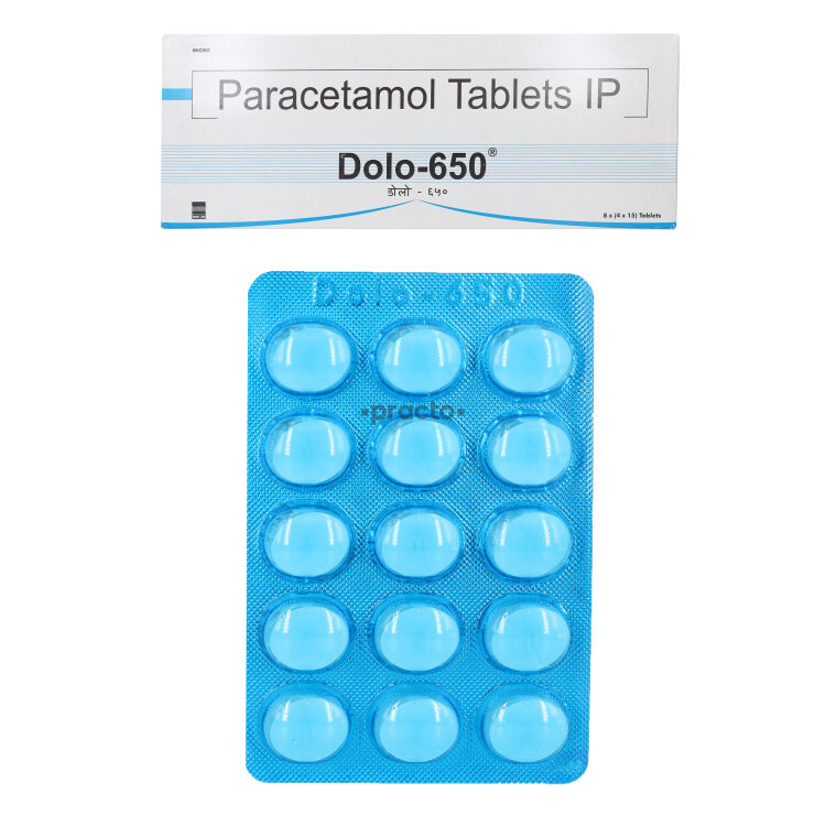 Paracetamol Tablet 650 mg, Pain Relief & Fever Reducer