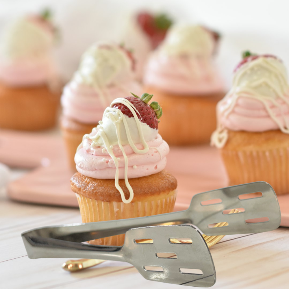 Stainless Steel Pastry Tong - Color: Silver