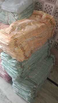 Khadi Cotton Towel - Color: White With Multi-color Stripes