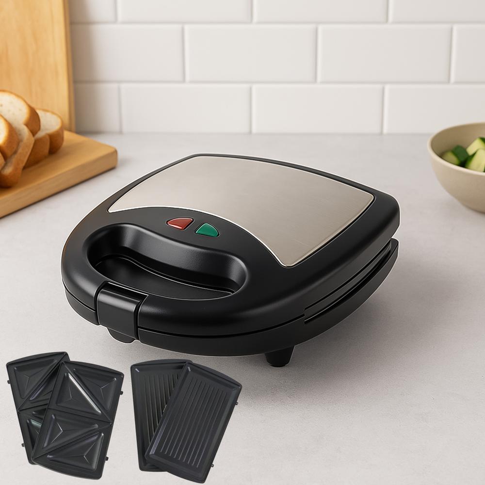 Orbit Sandwich Maker With Interchangeable Plates (800w / 1 Pc) - Color: Black