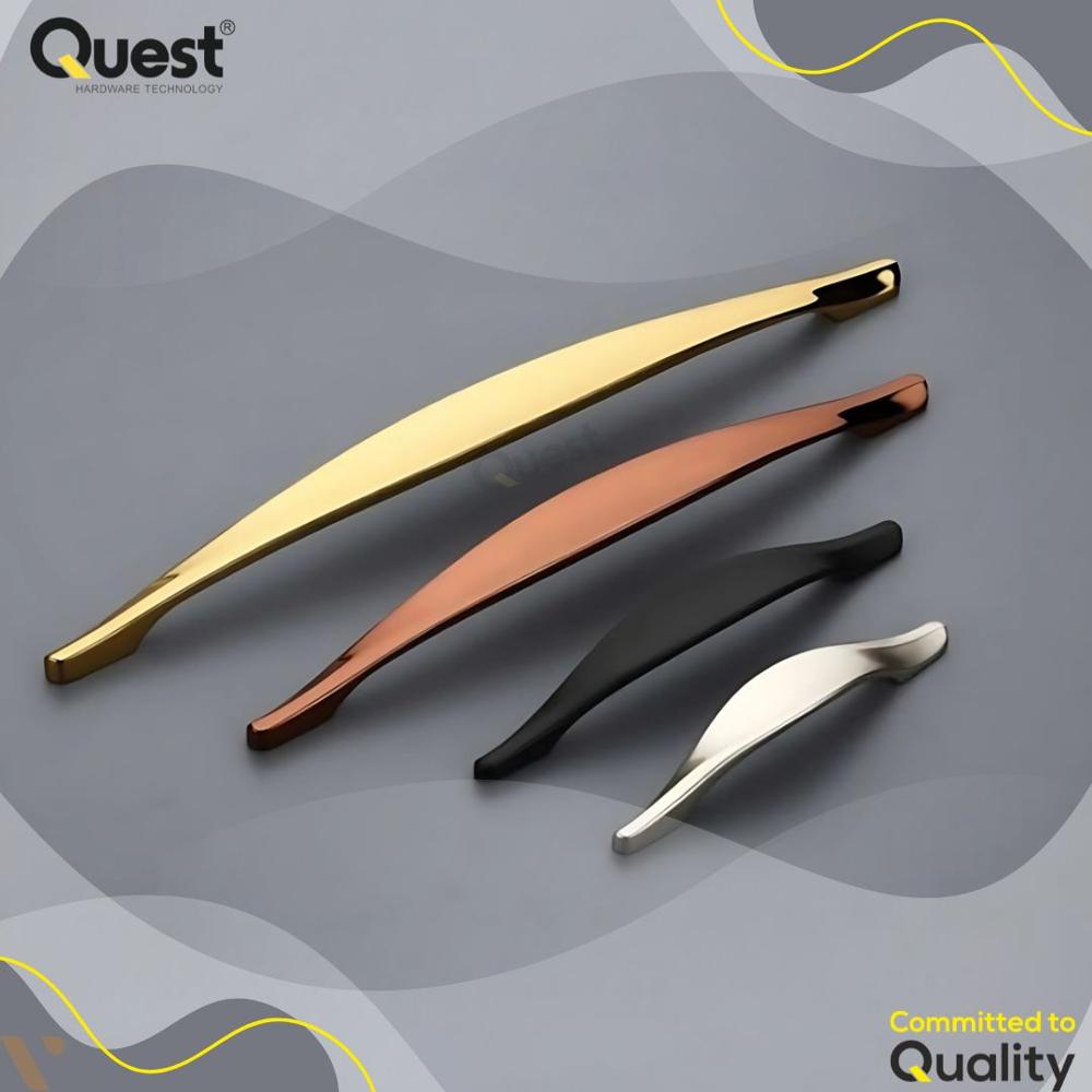 Zinc Pull Handle Cabinet Handle - High-quality Zinc, 6-inch Length, Polished Finish | Standard Design For Elegant Cabinet Fitting
