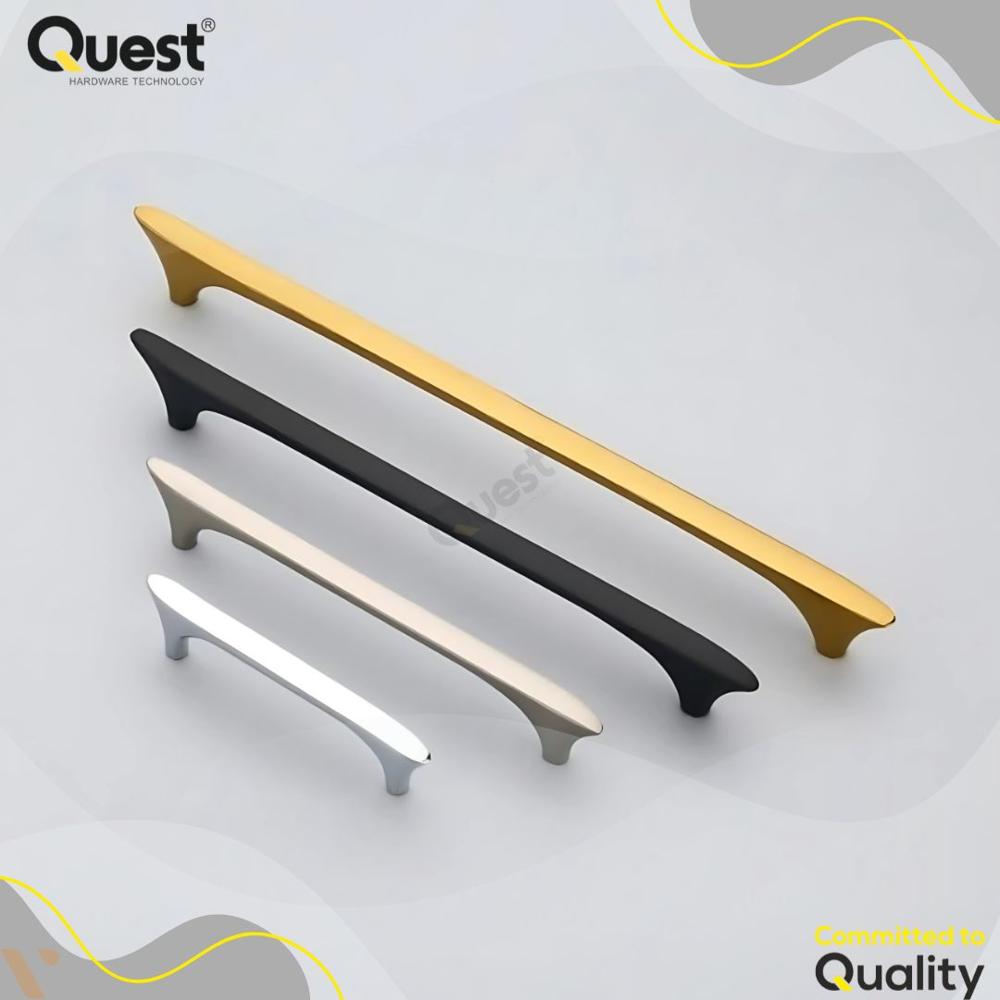 774 Zinc Cabinet Handle - 8 Inch Length, Polished Finish, High-quality Zinc Material, Standard Design For Elegant Cabinet Fittings