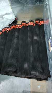Non Remy Double Drawn Hair - Color: Black