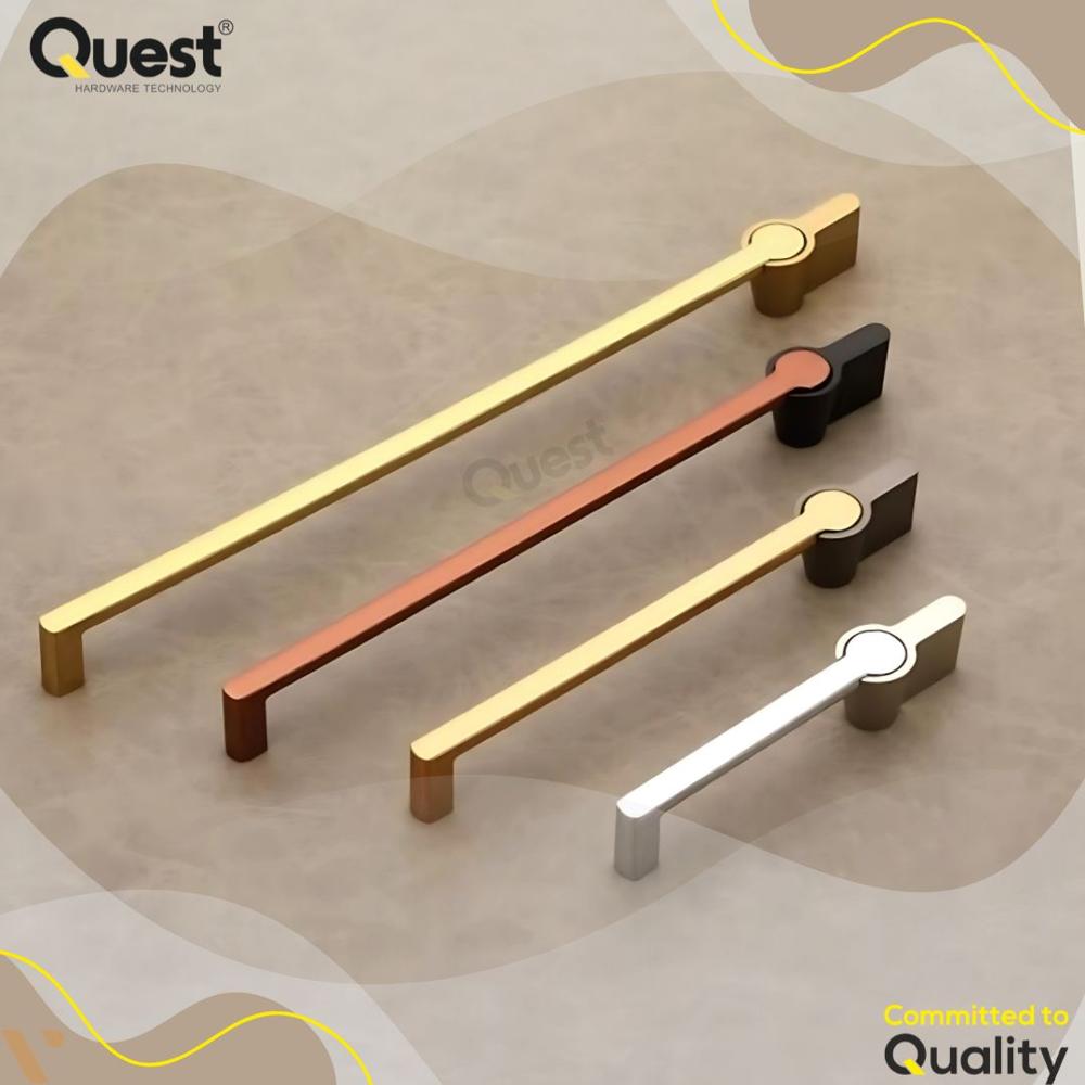 811 Zinc Cabinet Handle - 8 Inch Polished Finish | Elegant Design, Durable Material, Standard Fit For Cabinet Fittings