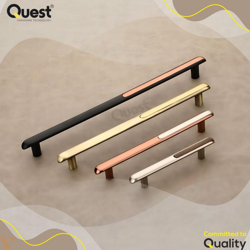 811 Zinc Cabinet Handle - 8 Inch Polished Finish | Elegant Design, Durable Material, Standard Fit For Cabinet Fittings