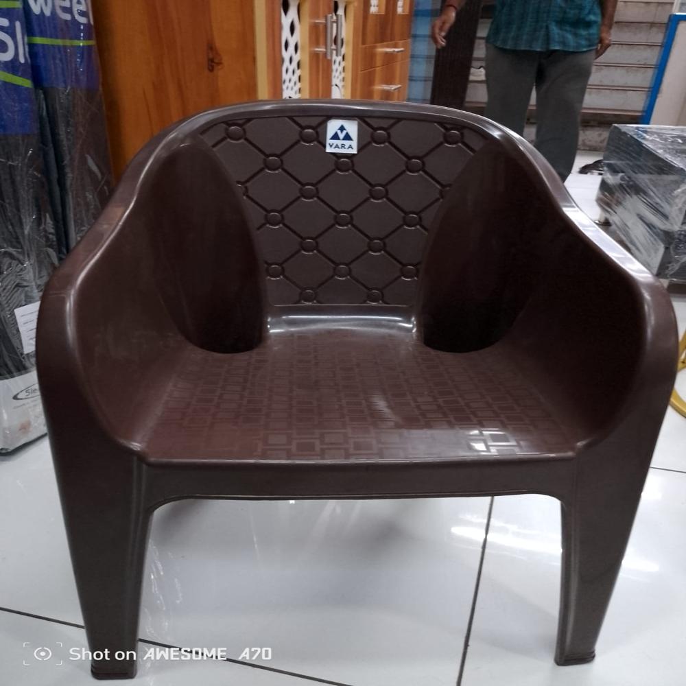 Plastic Box  Chair - Color: Coffee