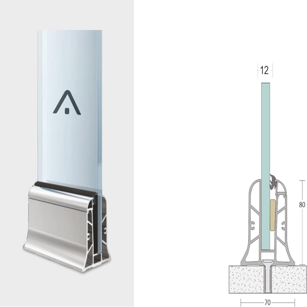 Aluminum Railing 71x57 mm Profile