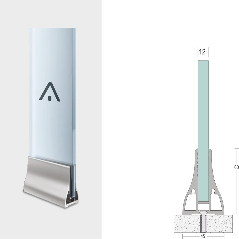 Aluminum Railing 45x60 mm Profile