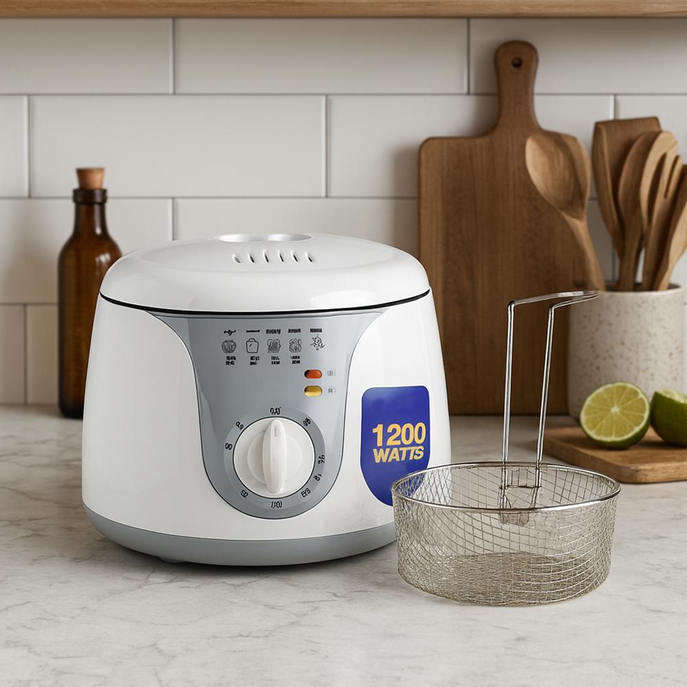 Orbit Adjustable Electric Deep Fryer - 1200w - Color: White