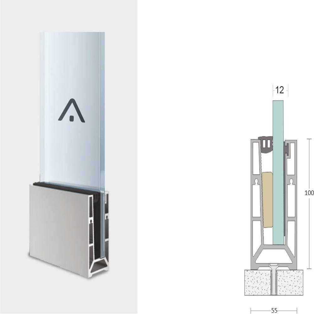 Aluminum Railing 55x100 mm Profile