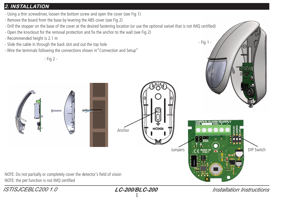 PIR Motion Detector with Pet Immunity