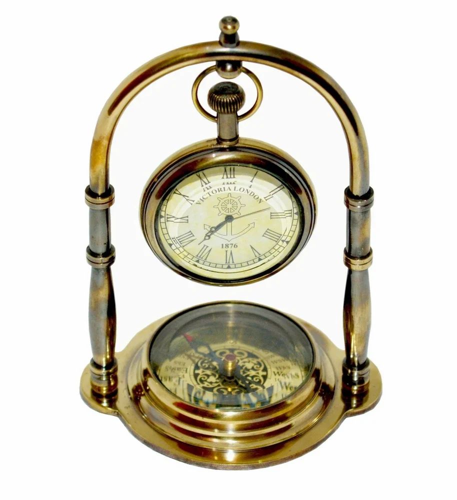Brass Vintage Nautical Antique Table Clock
