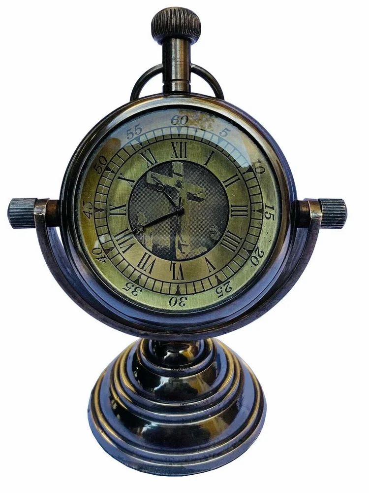 Brass Vintage Retro Antique Table Clock