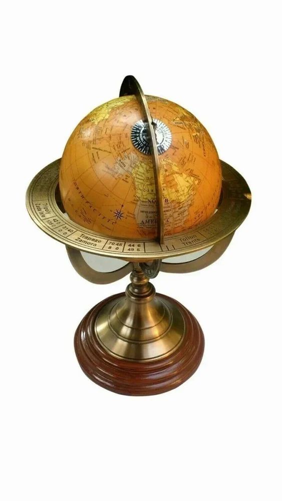 12 Inch Brass Antique Vintage Armillary Globe