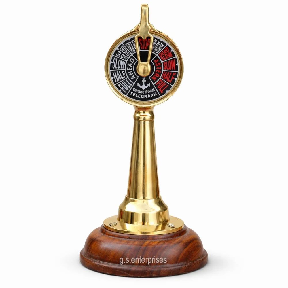 Brass Telegraph 6 inch Ship Engine Room Antique Vintage Nautical Decor