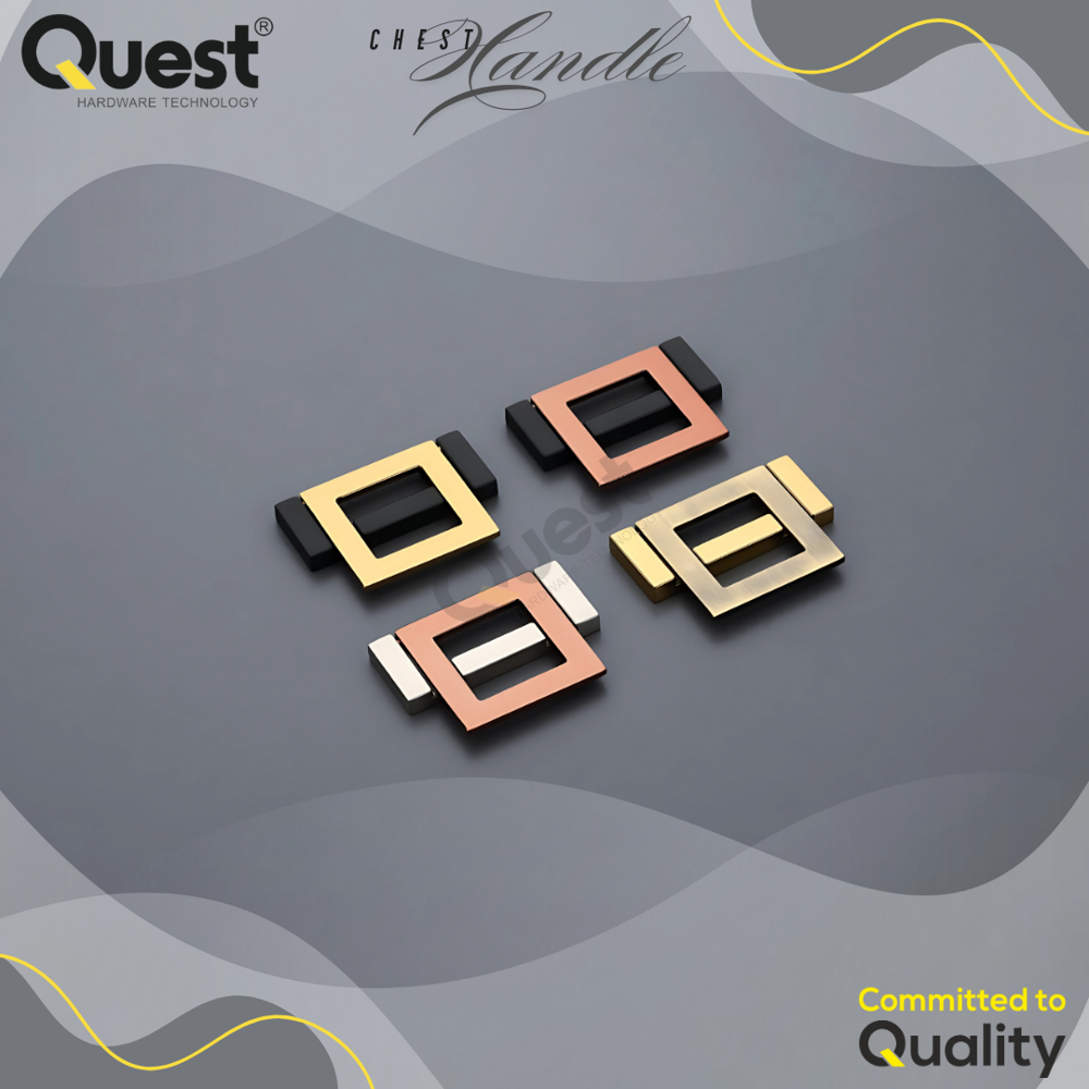 Modern Ring Pull Cabinet Handle Gold Finish Zinc