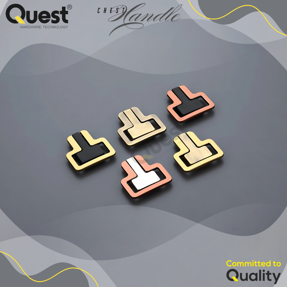 Modern Ring Pull Cabinet Handle Gold Finish Zinc