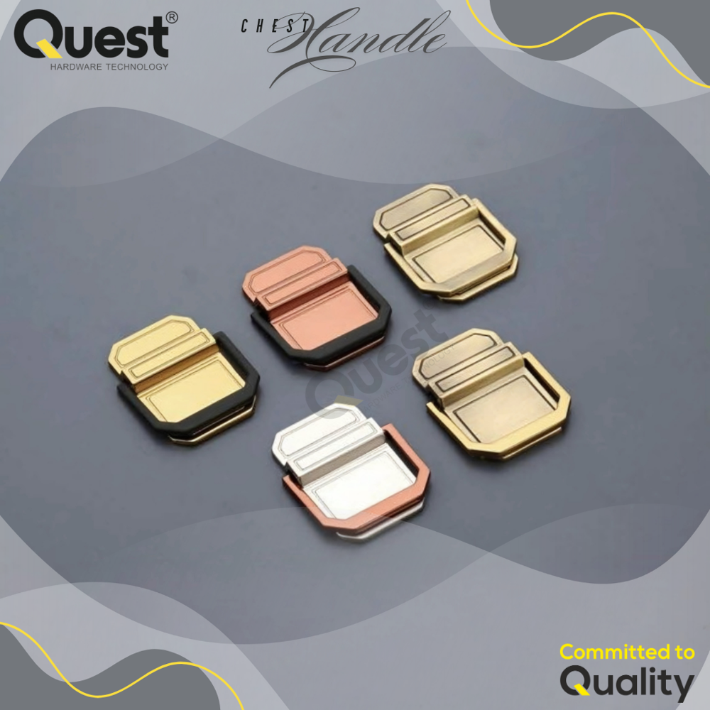 Modern Ring Pull Cabinet Handle Gold Finish Zinc