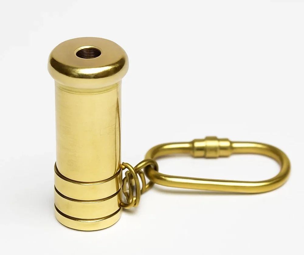 Vintage Retro Brass Keychain