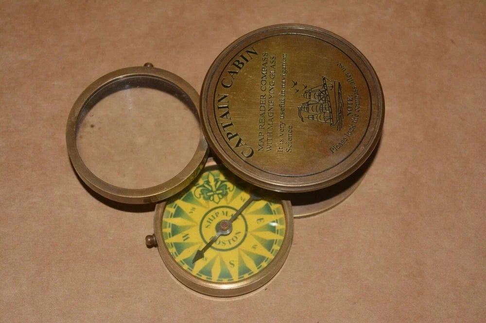 Brass Captain Cabin Antique Compass