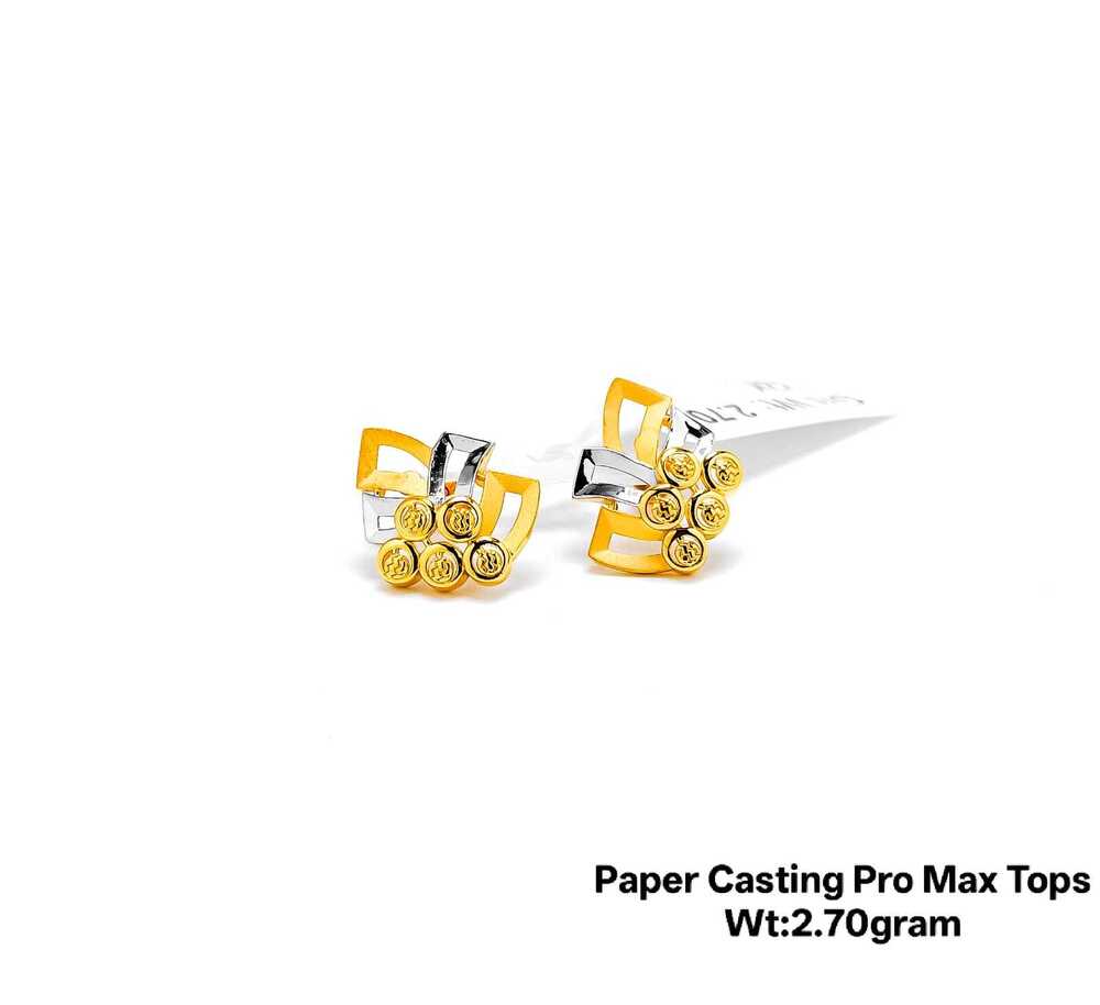 92% New Design Gold Paper Casting Pro Max Tops Plain