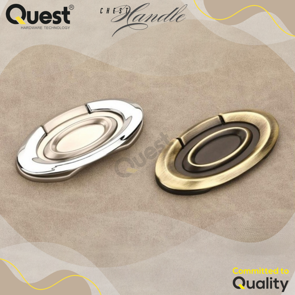 Luxury Chest Handle Antique Brass Ring Pull