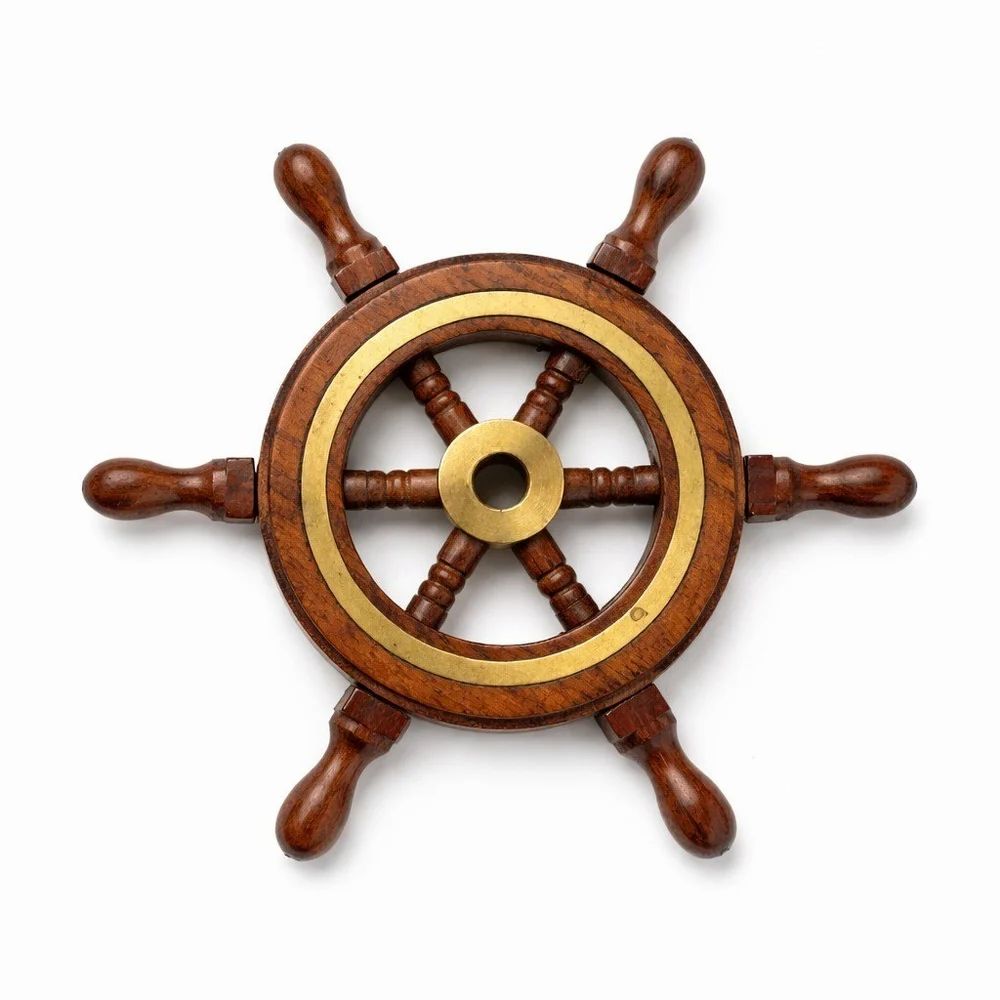 Antique Wooden Ship Wheel