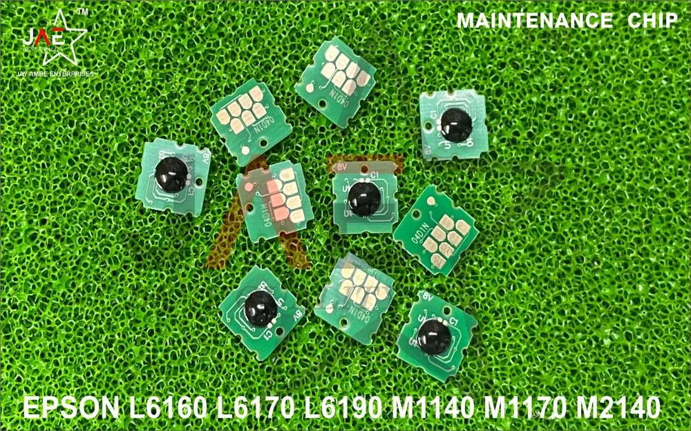 Epson 6190 Maintenance Chip - High-quality Integrated Circuit Pcb, 12x18 Mm, Green, Automatic Counter Reset, Silent Operation