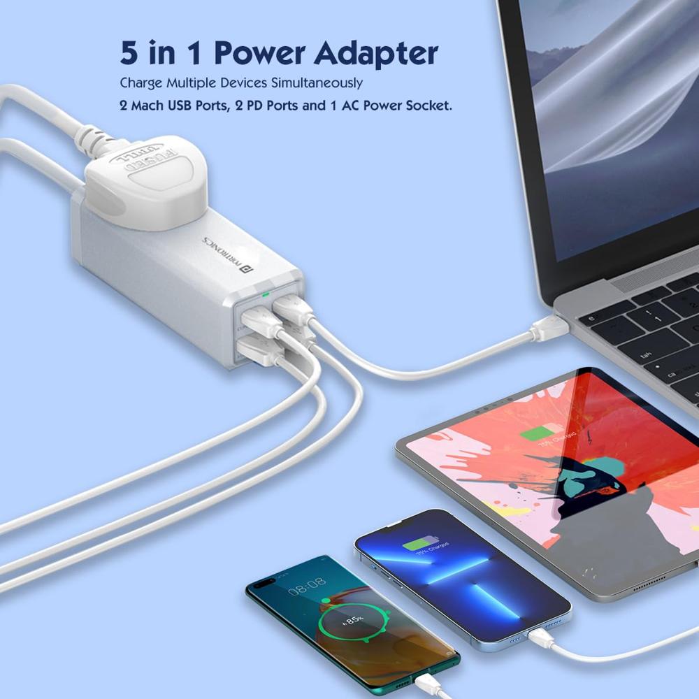 Portronics Adapto Volt 65 65W High Speed 5-in-1 Power Strip