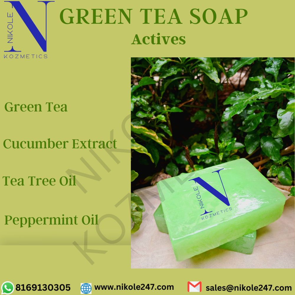 Green Tea Soap - Features: Helps Control Excess Oil
