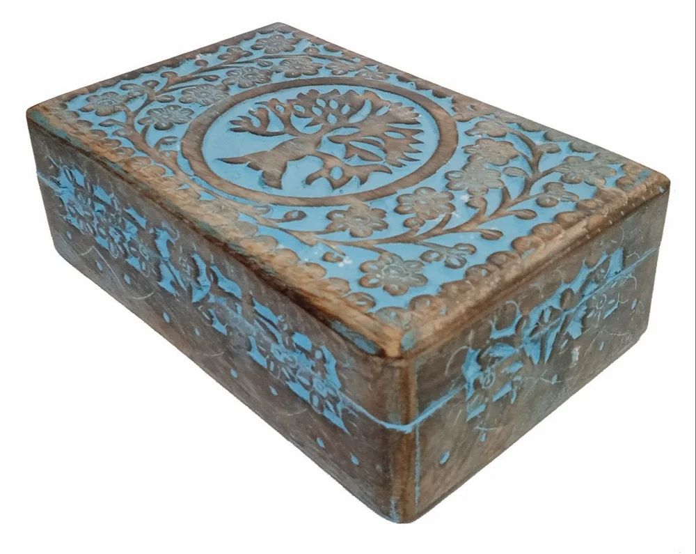 Handcarved Box 'Tree of Life' For Jewelry