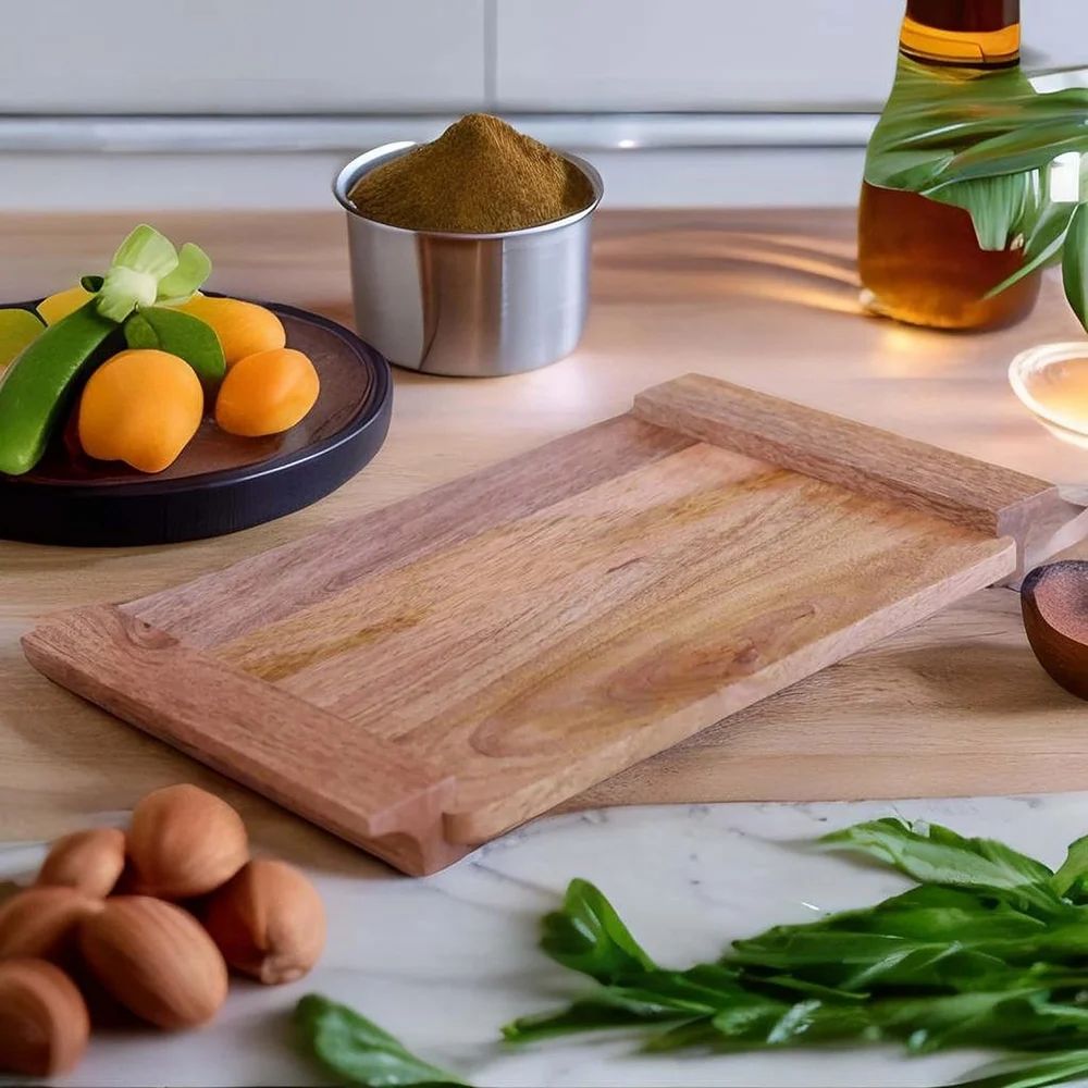 Wooden Serving Tray 12 x 6 x 2 Inch
