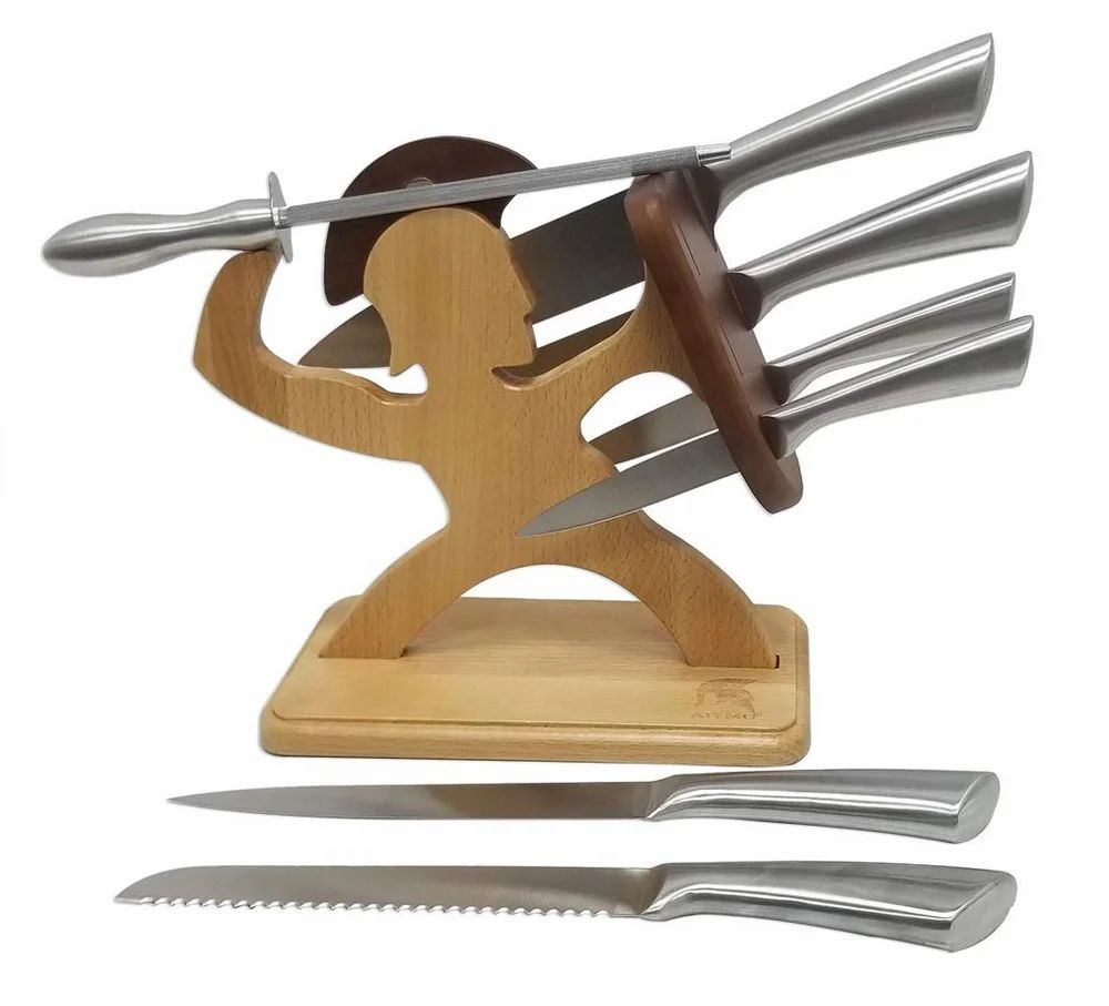 Spartan Knife Block Handmade Premium Birch