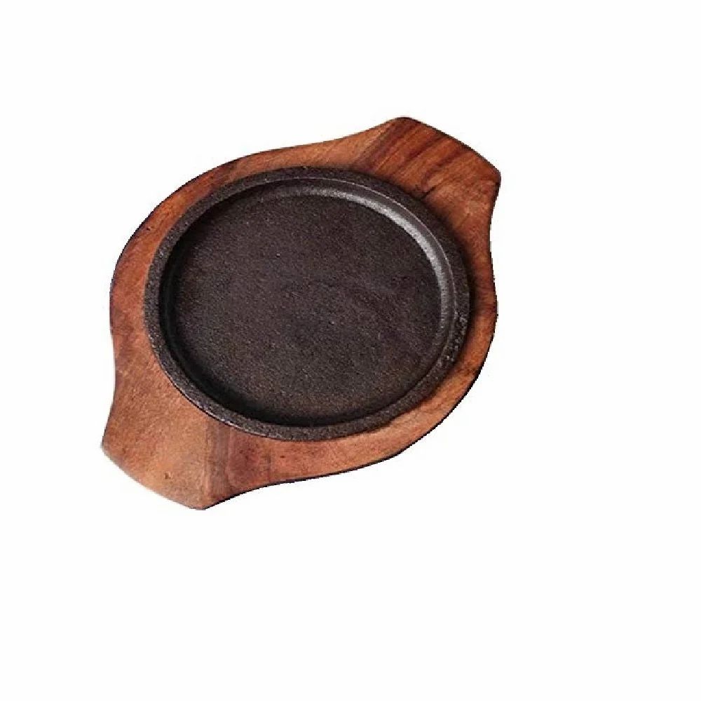 Indian Iron Sizzler Plate (6 inch) Brown
