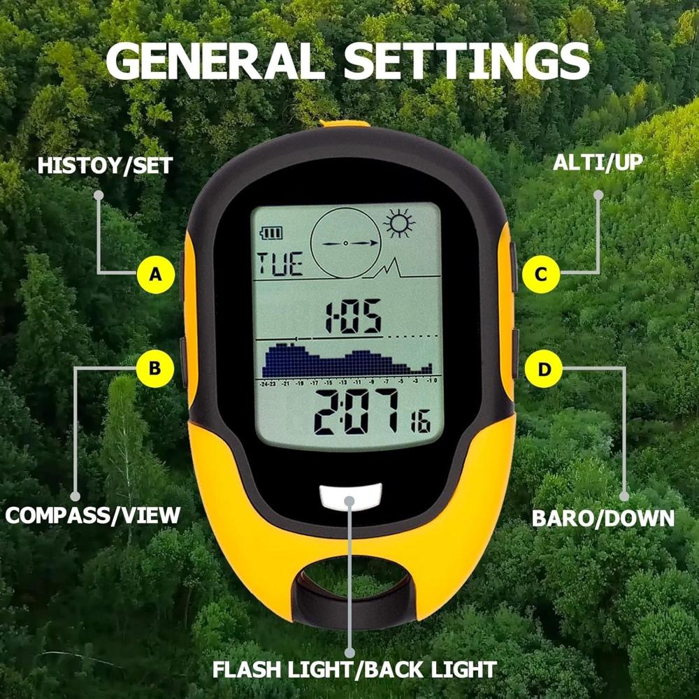 True Sense FR500 Handheld GPS Navigation Receiver Portable Digital Altimeter Barometer Compass, FR500